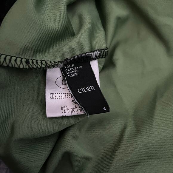 Cider Green Black Floral Mesh Two Piece Skirt Top Set Whimsygoth Emo Goth S/M - Picture 10 of 11